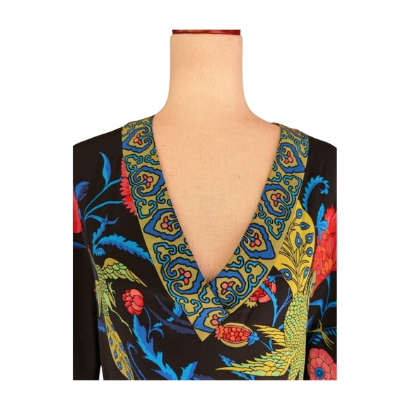 Stunning TIBI Silk Floral Kimono/Kaftan Blouse Size XS - Picture 3 of 10